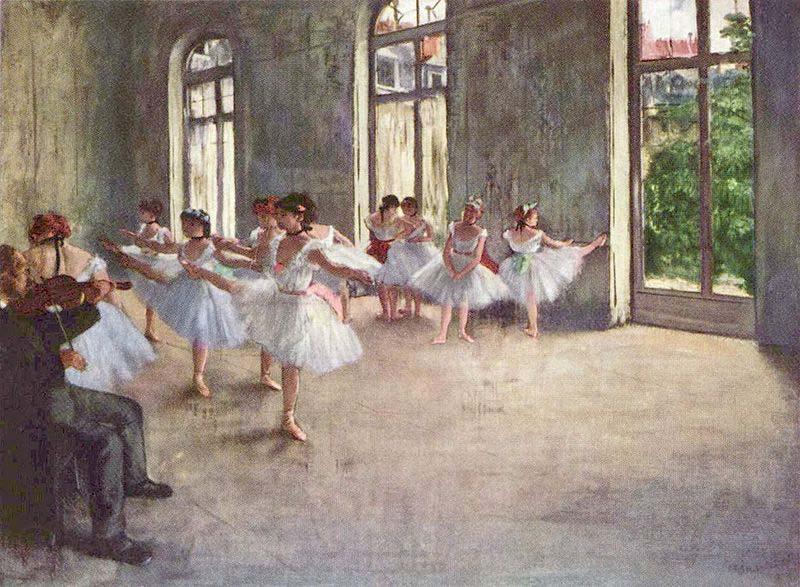 Edgar Degas Ballet Rehearsal Norge oil painting art